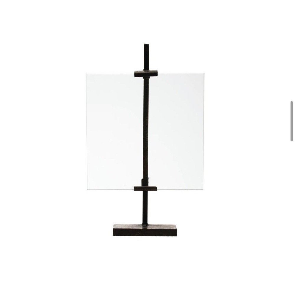 Industrial Iron Floating Glass Picture Frame 10x16 Double Sided Dark‎ Bronze